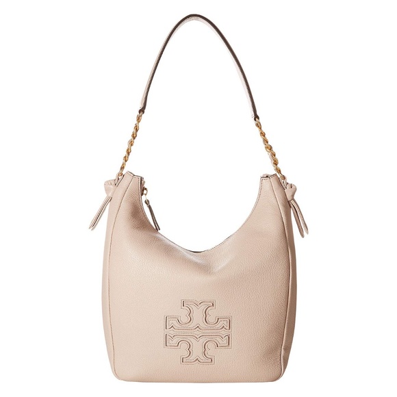 Tory Burch Handbags - Tory Burch Harper Zip Leather Hobo - Bedrock